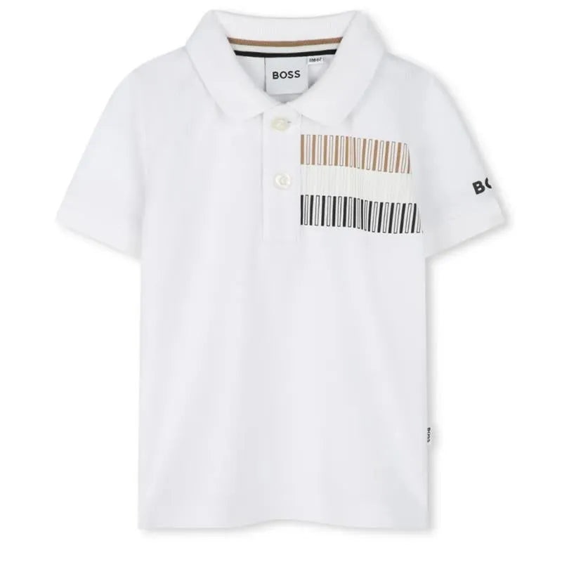 Hugo Boss Baby – Tricolor Short Sleeve Polo White