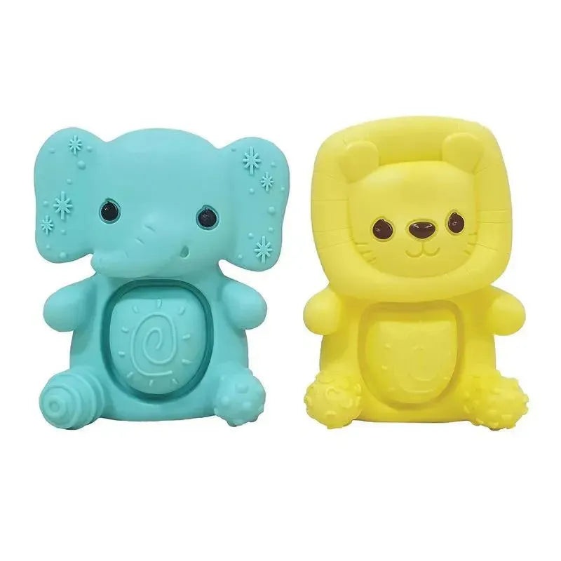 Infantino – Wee Wild Ones – Teethimal Pop Pals, Elephant/Lion