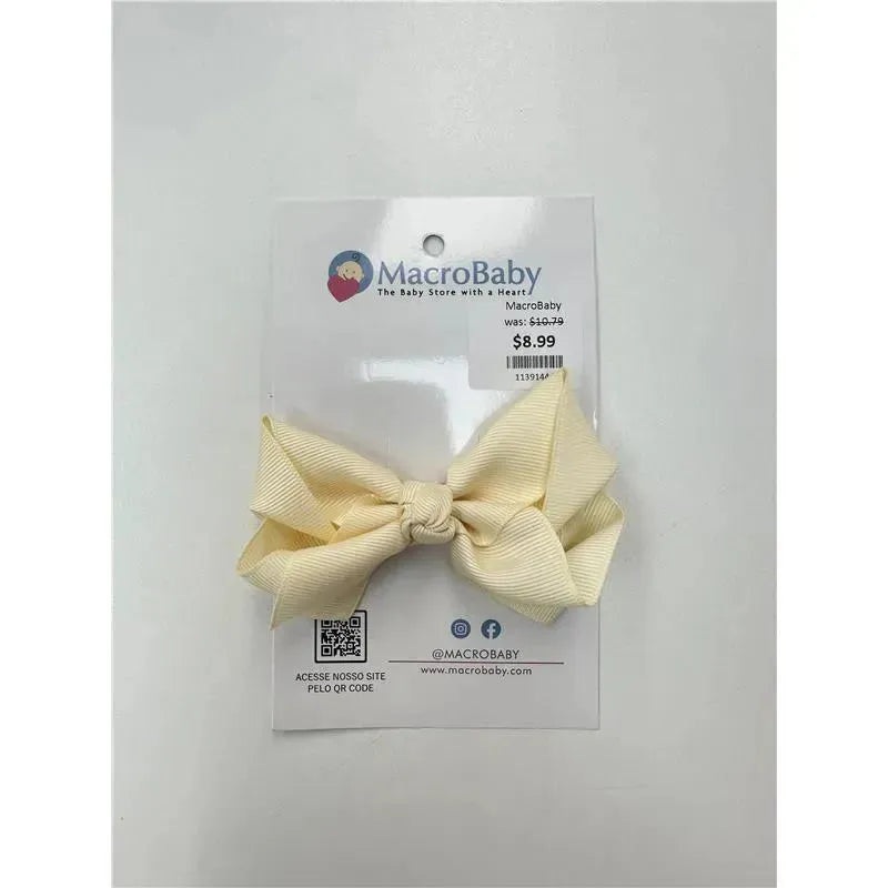MacroBaby- Hair Bow Medium, Cream