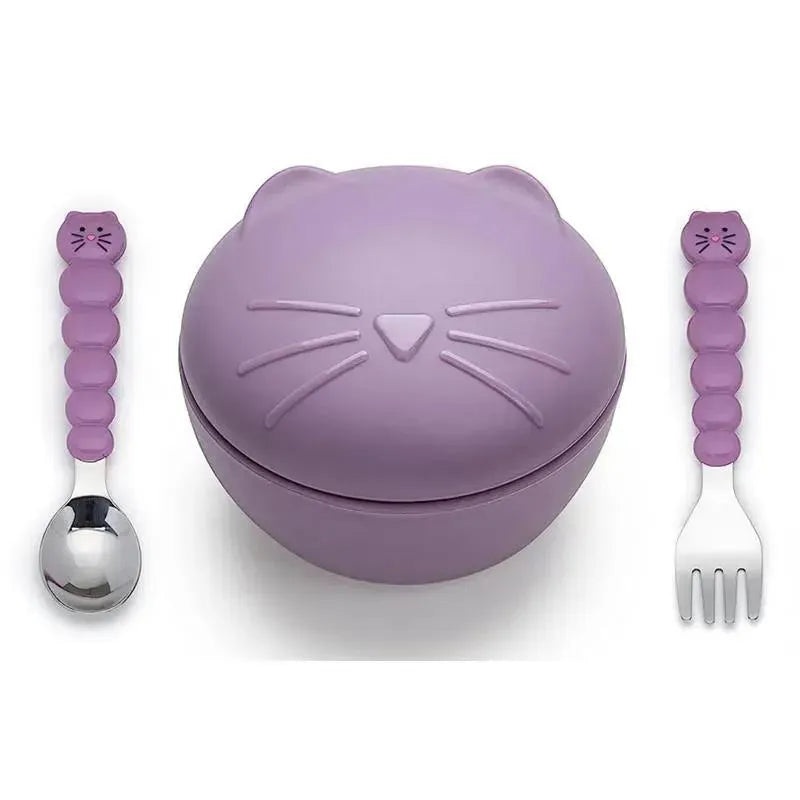 Melii – Silicone Cat Bowl With Lid & Utensils