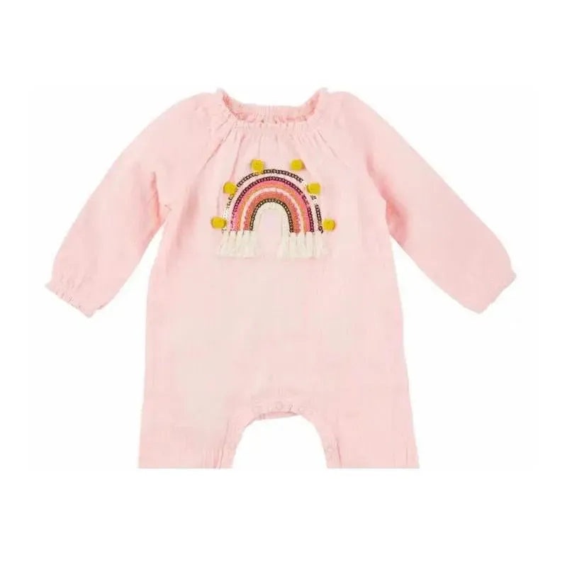 Mud Pie – Baby Girl Applique Bodysuit, Rainbow