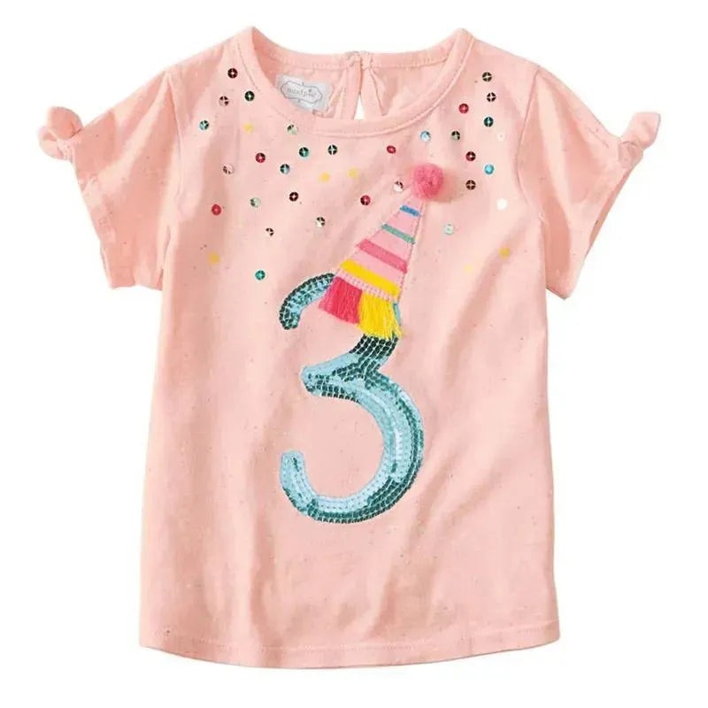 Mud Pie – Three Birthday Girl Tee