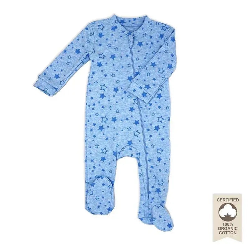 Rose Textiles – 100% Organic Heather Star Sleeper, Blue