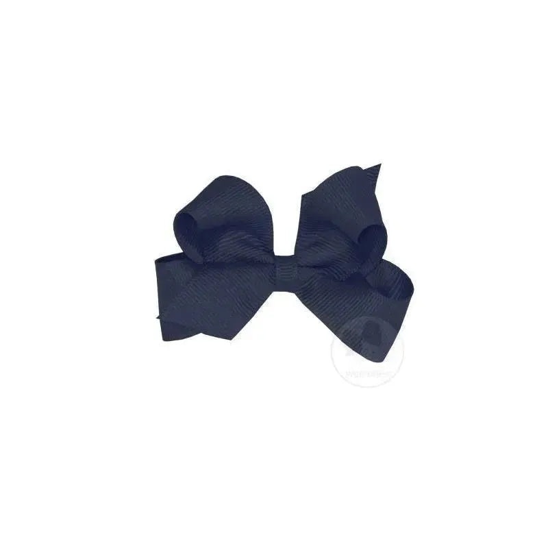 Wee Ones Mini Classic Grosgrain Hair Bow, Size 3.25 X 2 (7/8 Ribbon), Navy