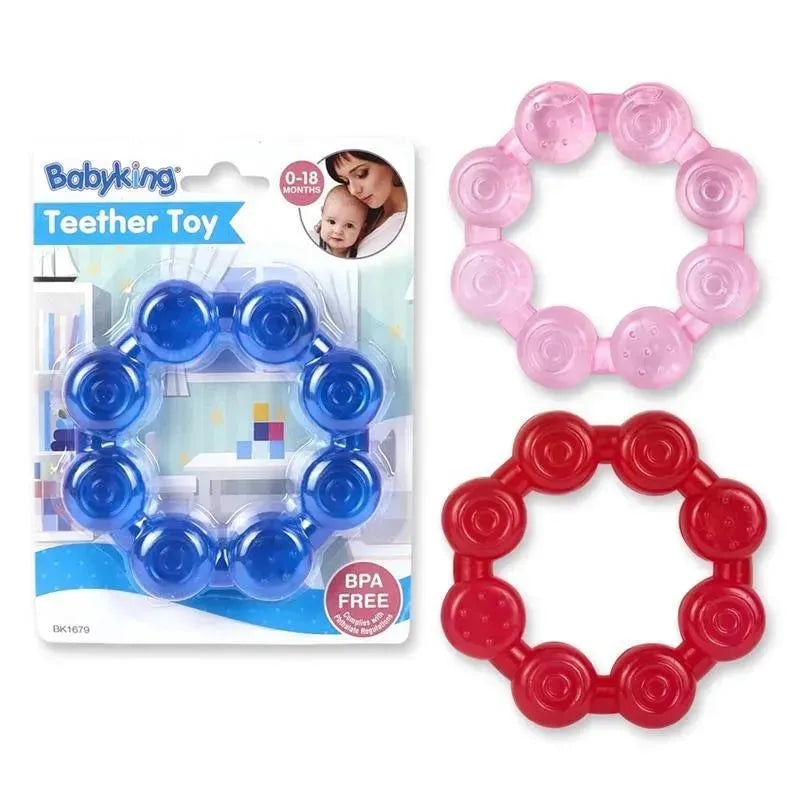 Baby King Water-Filled Round Teether, Colors May Vary