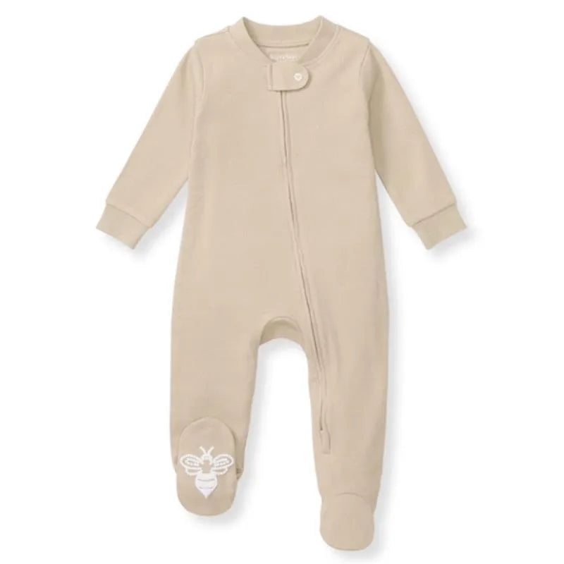 Burts Bees – Baby Unisex Solid Rib Sleep & Play, Hummus
