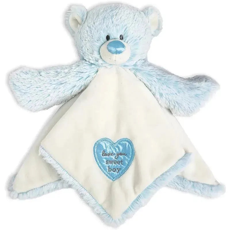 Demdaco – Blue Teddy Rattle Blankie