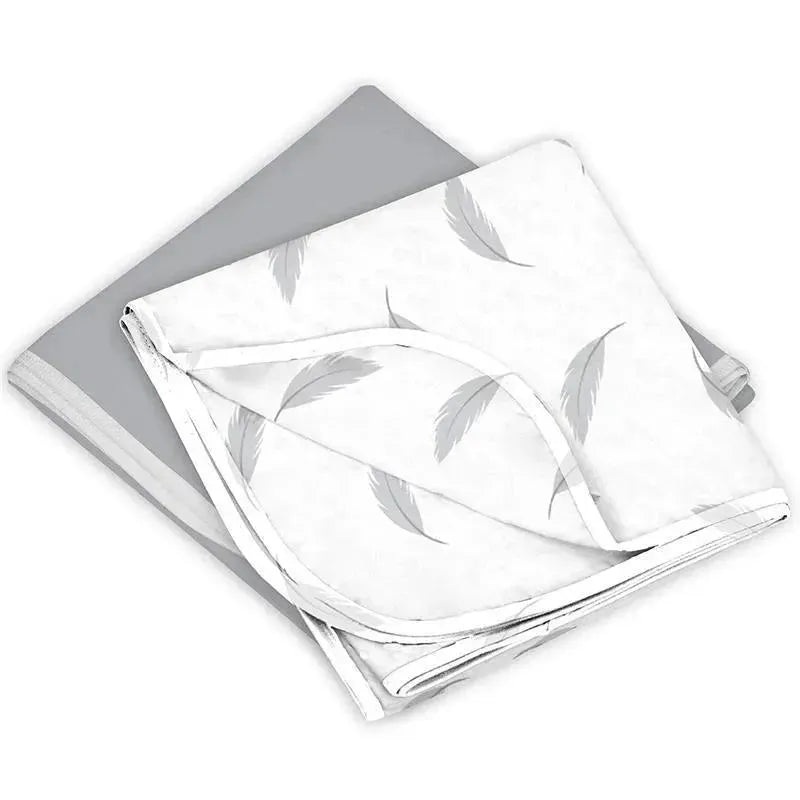 Kushies Baby Receiving Blanket 2-Pack,Flannel Grey