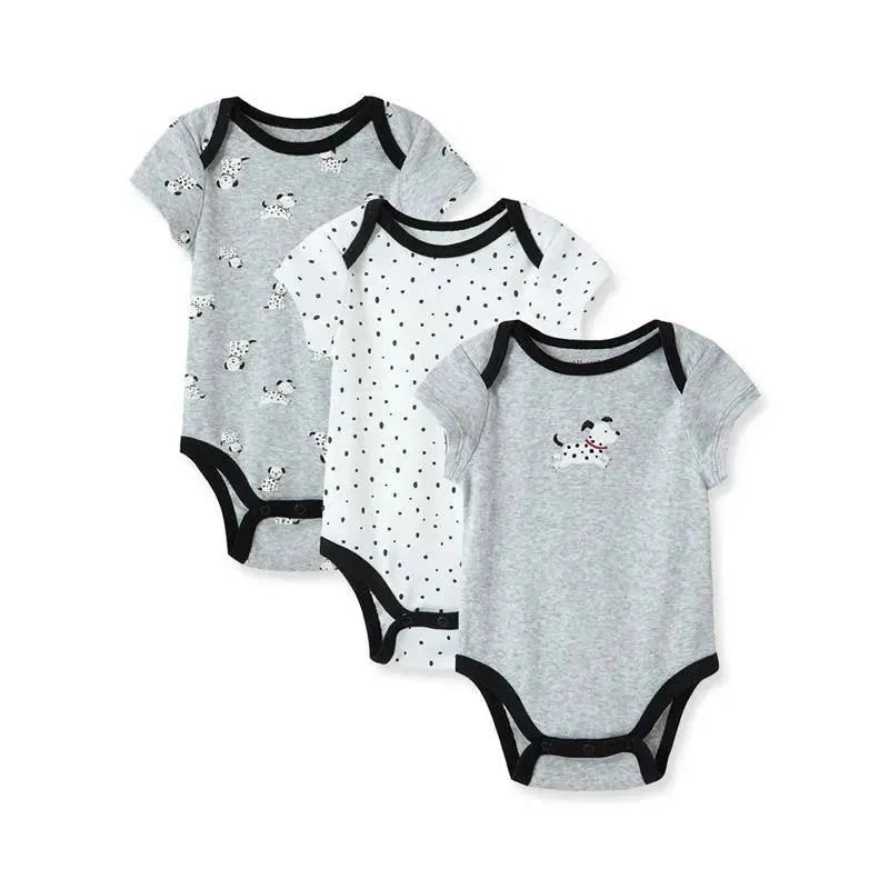 Little Me – Dalmatian 3Pk Bodysuits, Gray