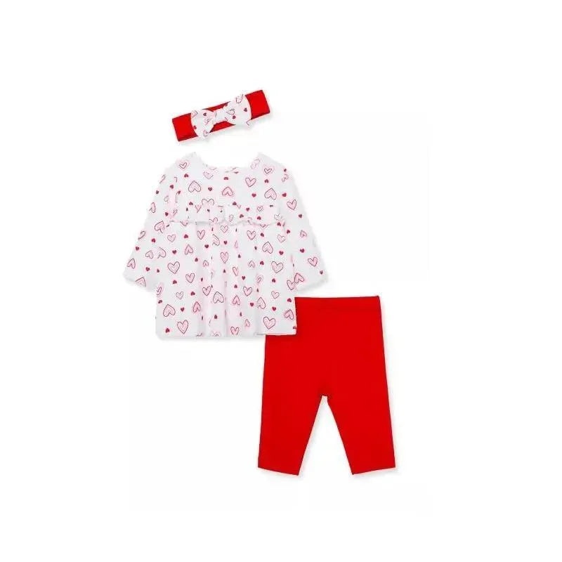 Little Me Hearts Tunic Set – Red
