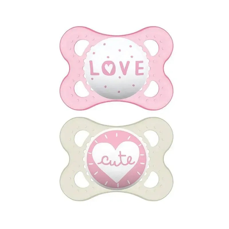 Mam Girls’ Attitude Pacifiers, 0-6M
