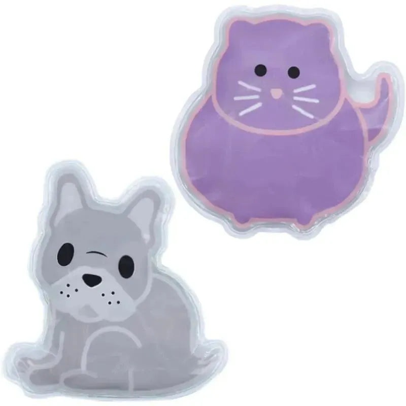 Melii – Gel Ice Packs, 2 Pack, Keep Lunches and Snacks Cool, Reusable, Bulldog & Cat