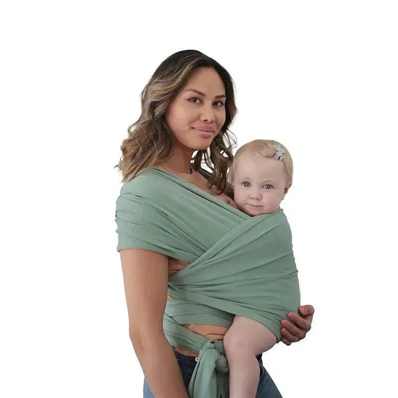 Mushie – 100% Organic Cotton Baby Wrap Carrier, Roman Green