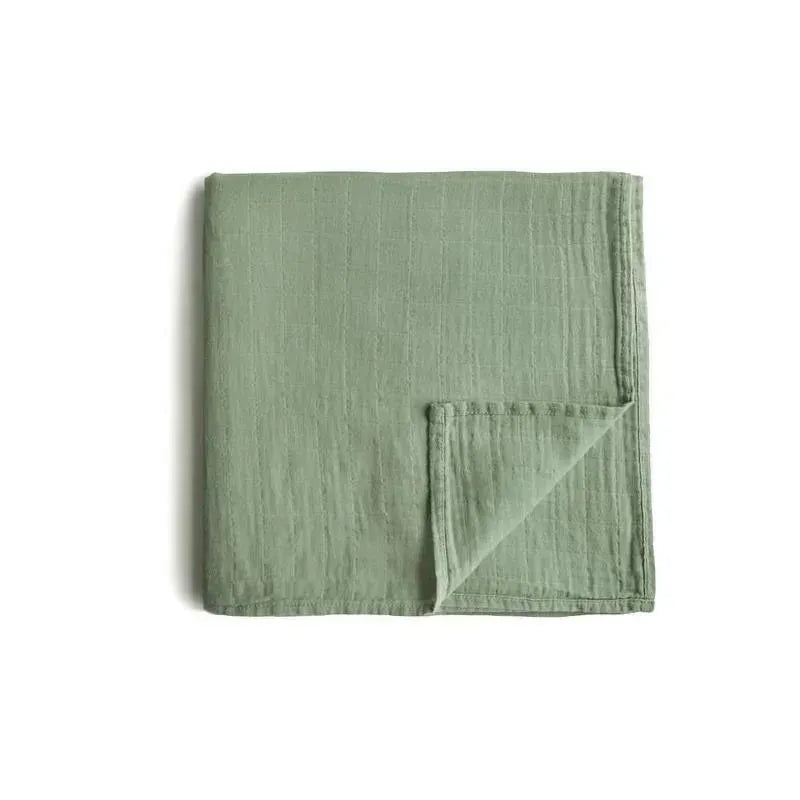 Mushie – Muslin Swaddle Blanket – SAge
