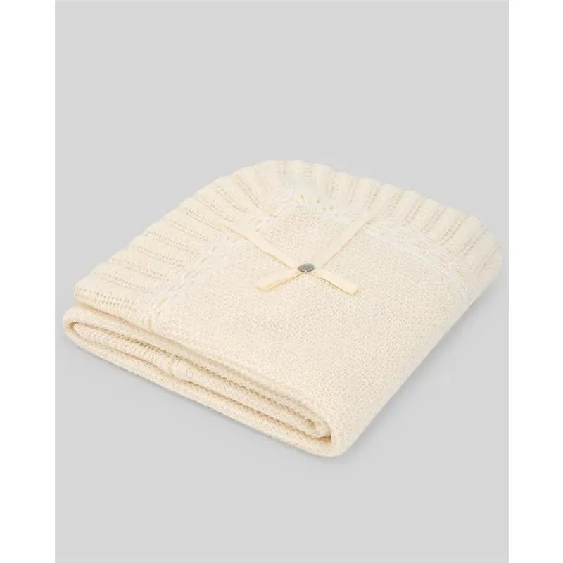 Paz Rodriguez – Baby Knit Newborn Shawl Blanket, Cream/Beige