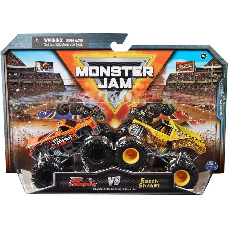 Spin Master – Monster Jam, Official Earth Shaker Vs. Bad Company Die-Cast Monster Trucks, Ages 3+