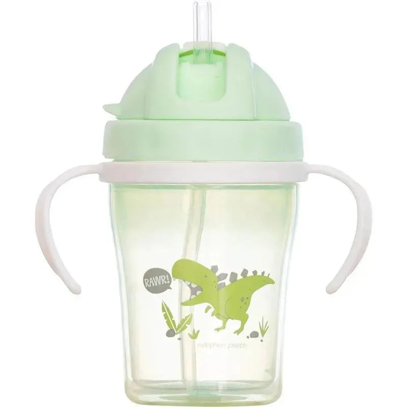 Stephen Joseph Sippy Cups For Toddlers With Straw, Dino