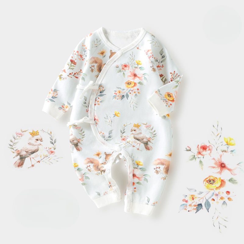 100% Cotton Long Sleeve Romper – Cute Parrot Cute Parrot NB