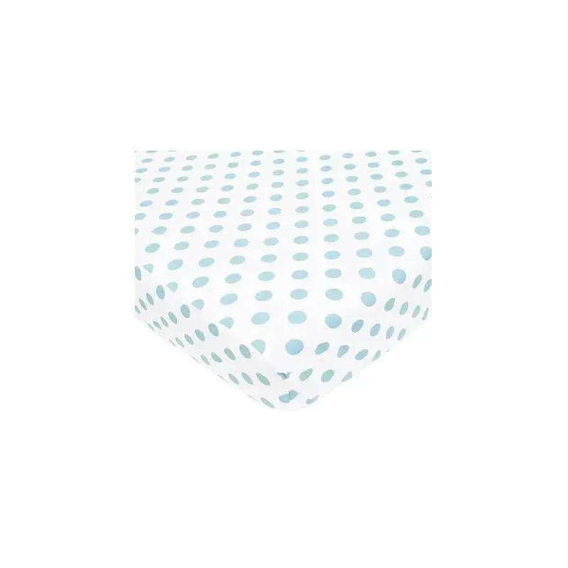 American Baby Cotton Percale Fitted Crib Sheet, Blue Dots