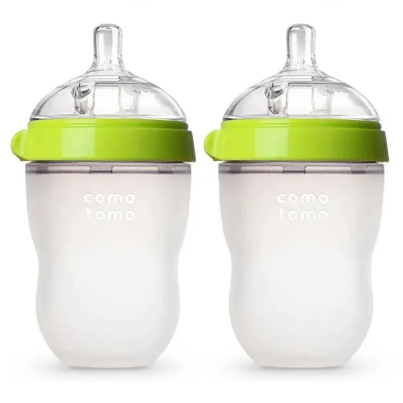 Comotomo – 2Pk Natural Feel Baby Bottle, Green (8Oz)