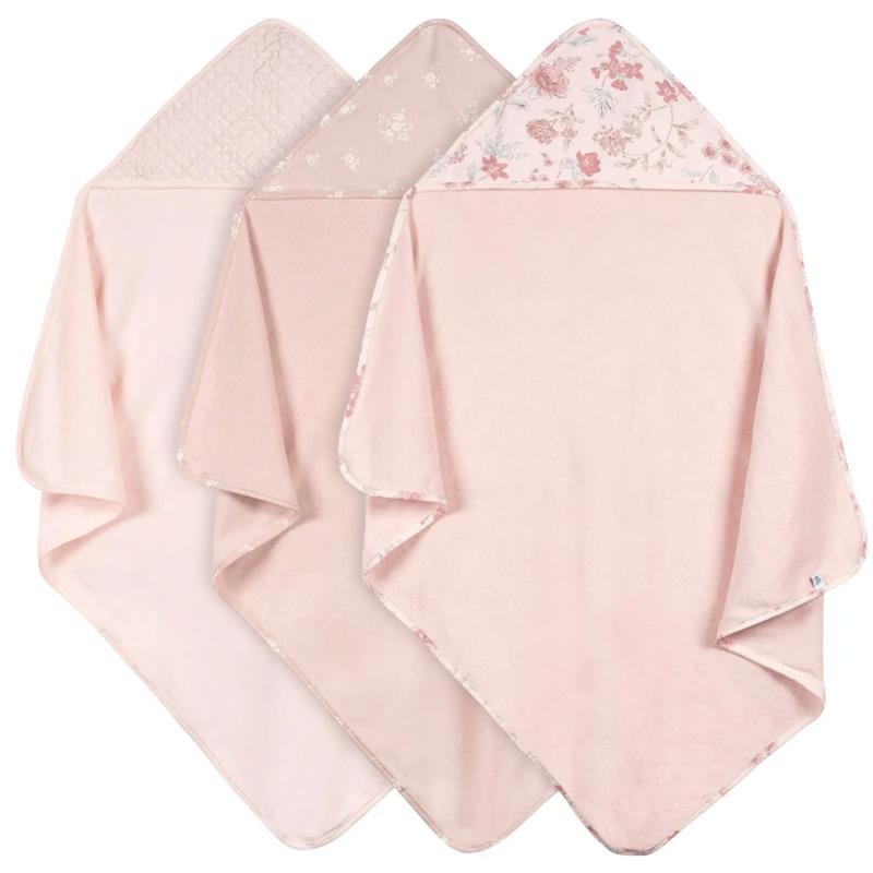 Just Born – 3Pk Hooded Towels Baby Girl Pink