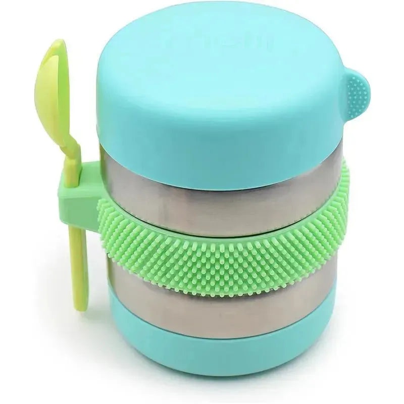 Melii – Stainless Steel Food Jar, 10.1oz, Double Walled, Vacuum Insulated, Blue, Mint, Lime