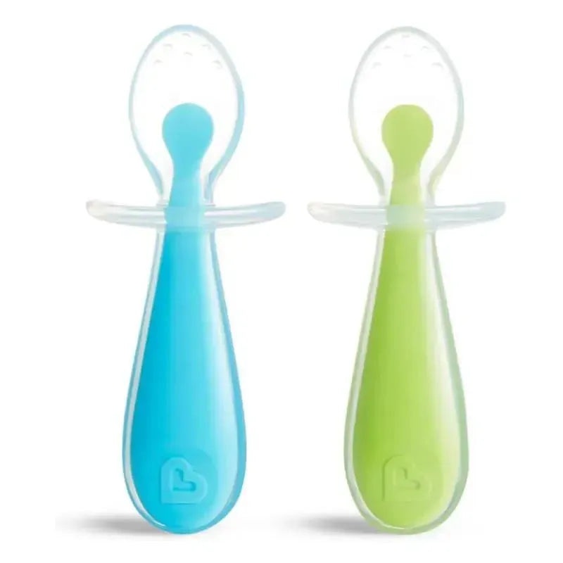 Munchkin – 2Pk Gentle Scoop Spoons, Blue/Green