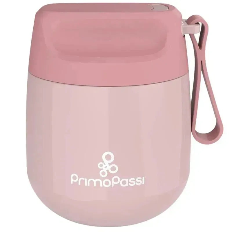 Primo Passi – Insulated Food Jar, 12 oz/350ml, Light Pink | Baby Insulated Food Container