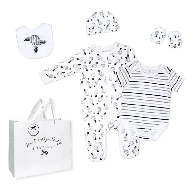 Rose Textile – 5Pk Baby Neutral Hot Air Balloon Mesh Bag Set