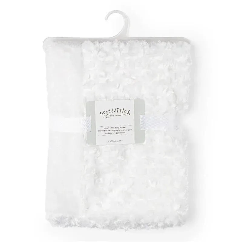 Rose Textiles – Curly Plush Blanket, White