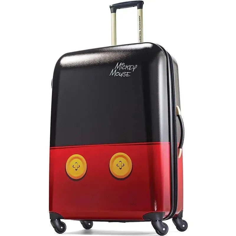 Samsonite – Disney Hardside Luggage with Spinner Wheels, Black/Red/Mickey Mouse Pants
