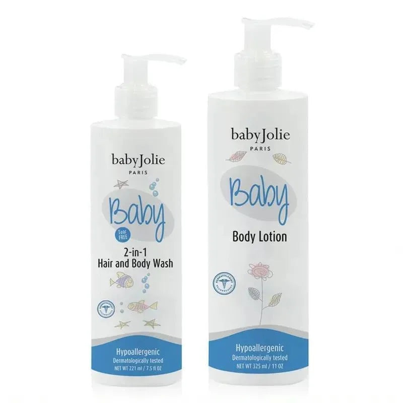 Baby Jolie – Baby Bath Set (Body Lotion & 2 In 1 Hair And Body Wash)