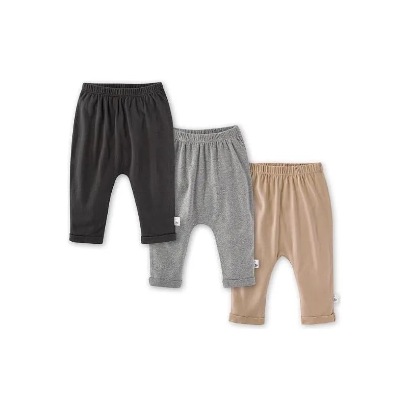 Burts Bees – 3Pk Organic Cotton Baby Harem Pants, Ash