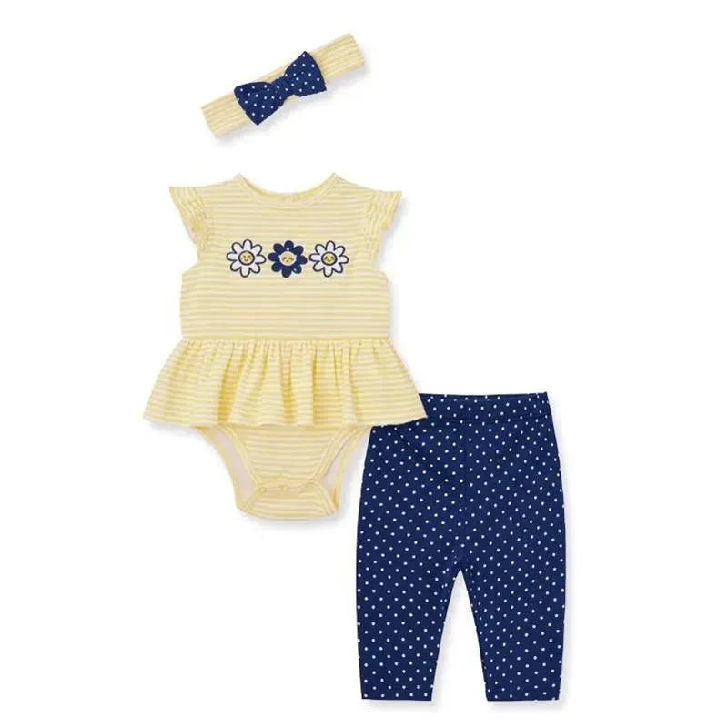 Little Me – Baby Girl Daisy Pals Bodysuit & Pant, Blue