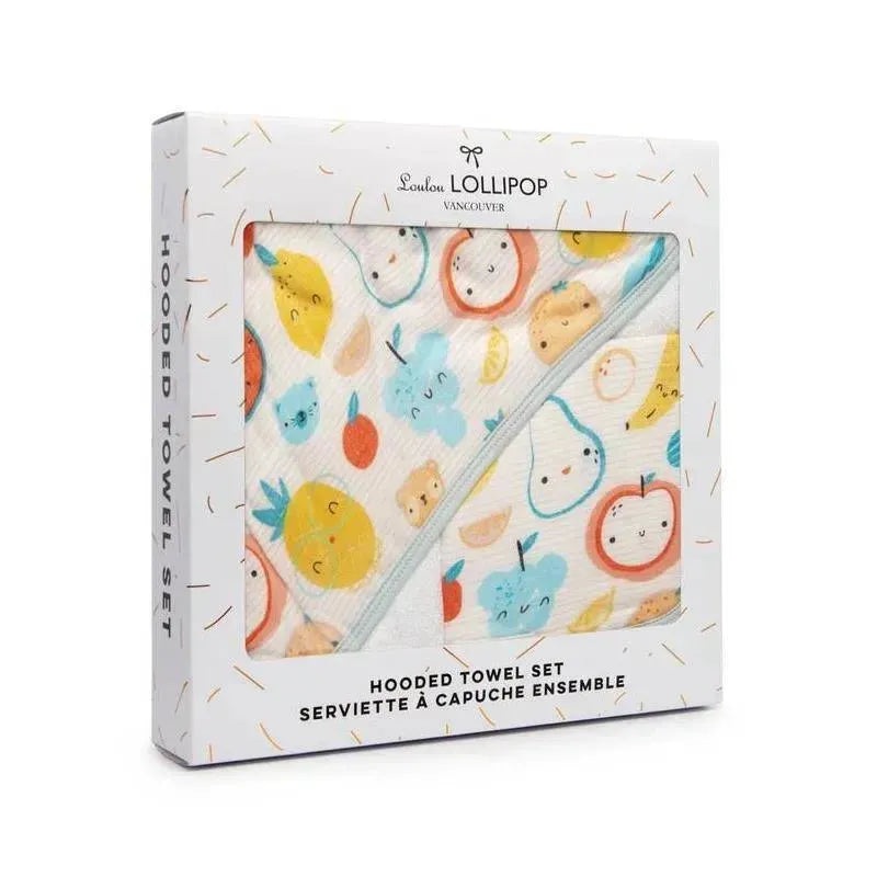 Loulou Lollipop Cutie Fruits Hooded Towel Set