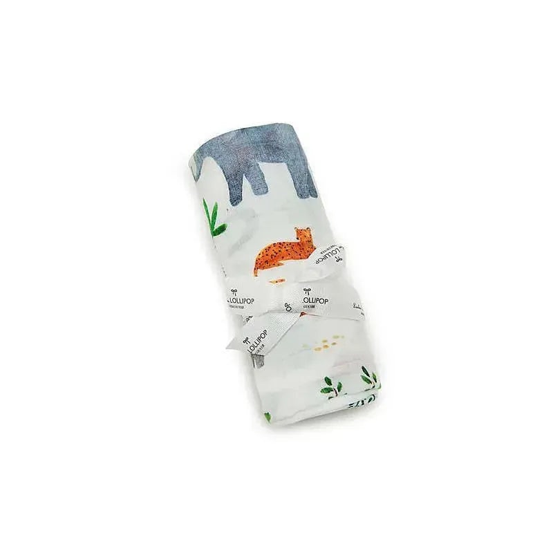 Loulou Lollipop Muslin Baby Swaddle – Safari Jungle