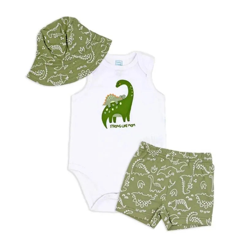 Rose Textile – 3Pk Baby Boy’s Sunhat Dinosaur Set