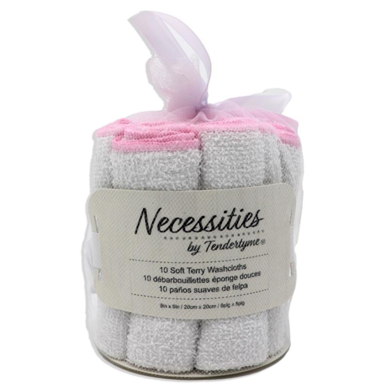 Rose Textiles – 10Pk Baby Washcloth Pink