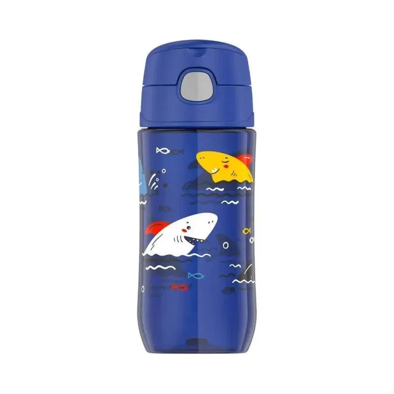 Thermos – 16 Oz Plastic Funtainer Hydration Bottle With Spout Lid Assortment, Sharks