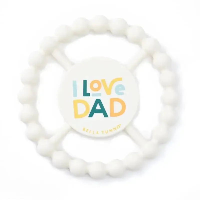 Bella Tunno – Happy Teether, Soft & Easy Grip Baby Teether Toy, Non-Toxic and BPA Free, I Love Dad