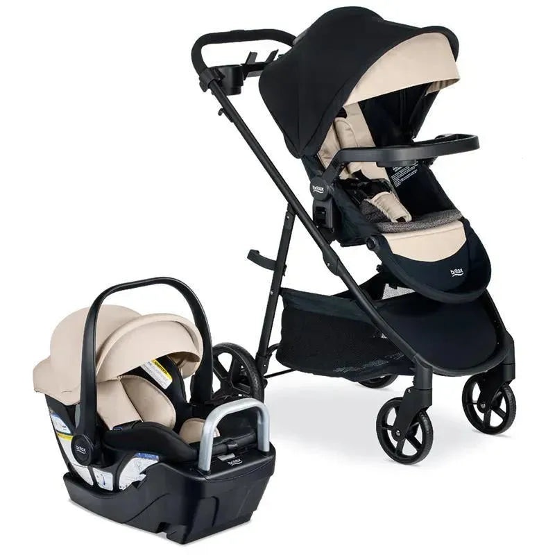 Britax Willow Brook S + Travel System with Alpine Anti-Rebound Base – Sand Onyx