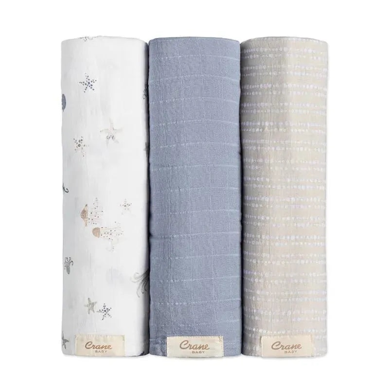 Crane Bedding – Cove 3-Pc. Swaddle Set, Sea Life