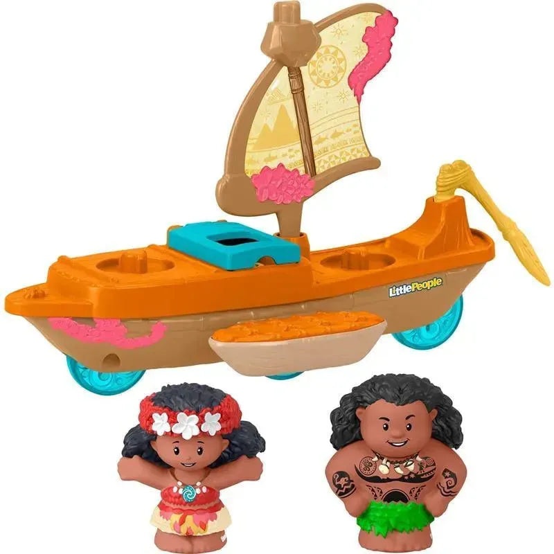 Fisher Price – Little People Toddler Toys Disney Princess Moana & Mauis Canoe Sail Boat with 2 Figures