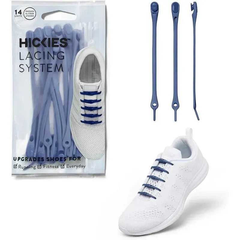 Hickies – No Tie Shoelaces For Adults Premium, Unisex, One Size fit All, Blue Straps