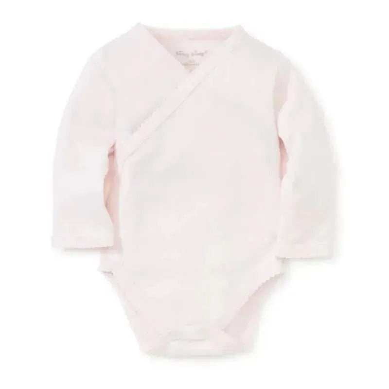 Kissy Kissy – Baby Girl Pointelle Long Sleeve Cross Bodysuit, Pink