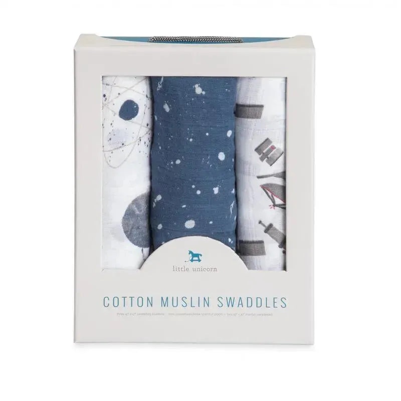 Little Unicorn Cotton Muslin Swaddle Ground Control (3-Pack)