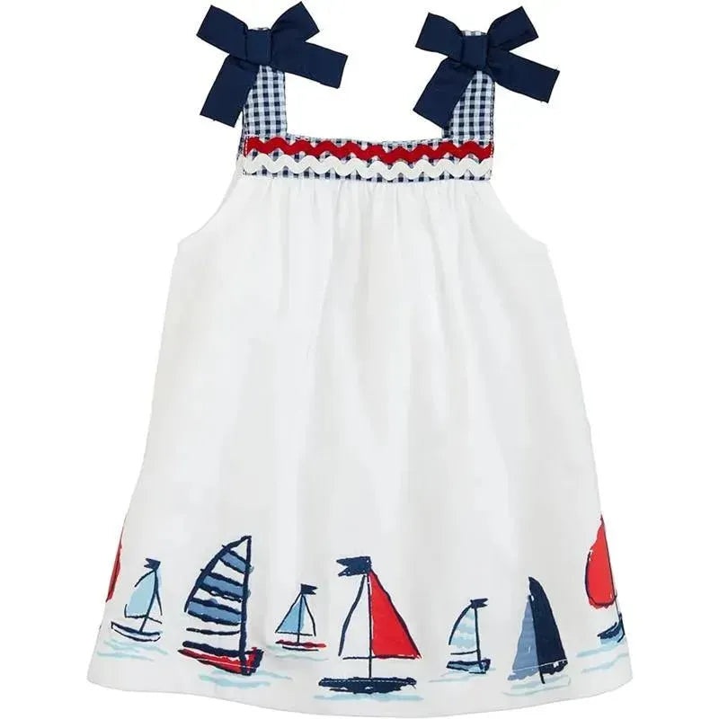 Mud Pie – Baby Girl Sailboat Poplin Dress