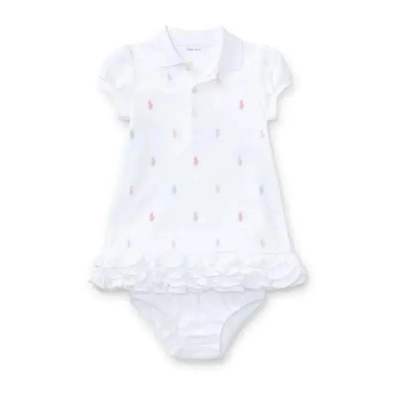 Polo Ralph Lauren Baby – Ruffled Polo Dress & Bloomer, White