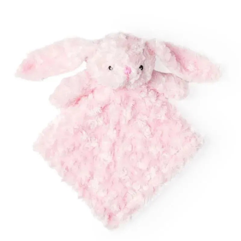 Rose Textiles – Bunny Curly Plush Security Blanket, Pink