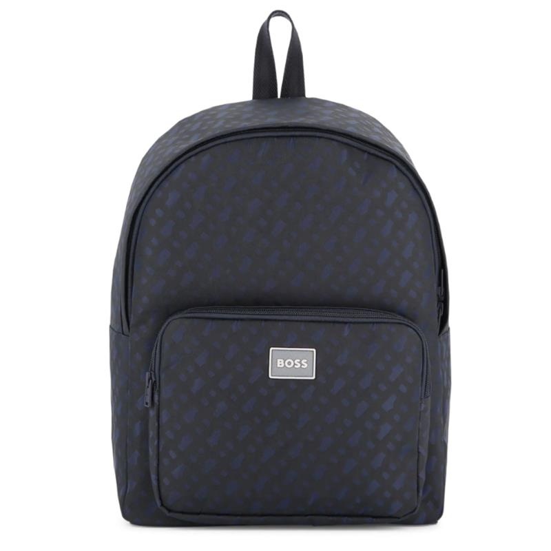 Hugo Boss Baby – Logo-Patch Rucksack Backpack, Navy